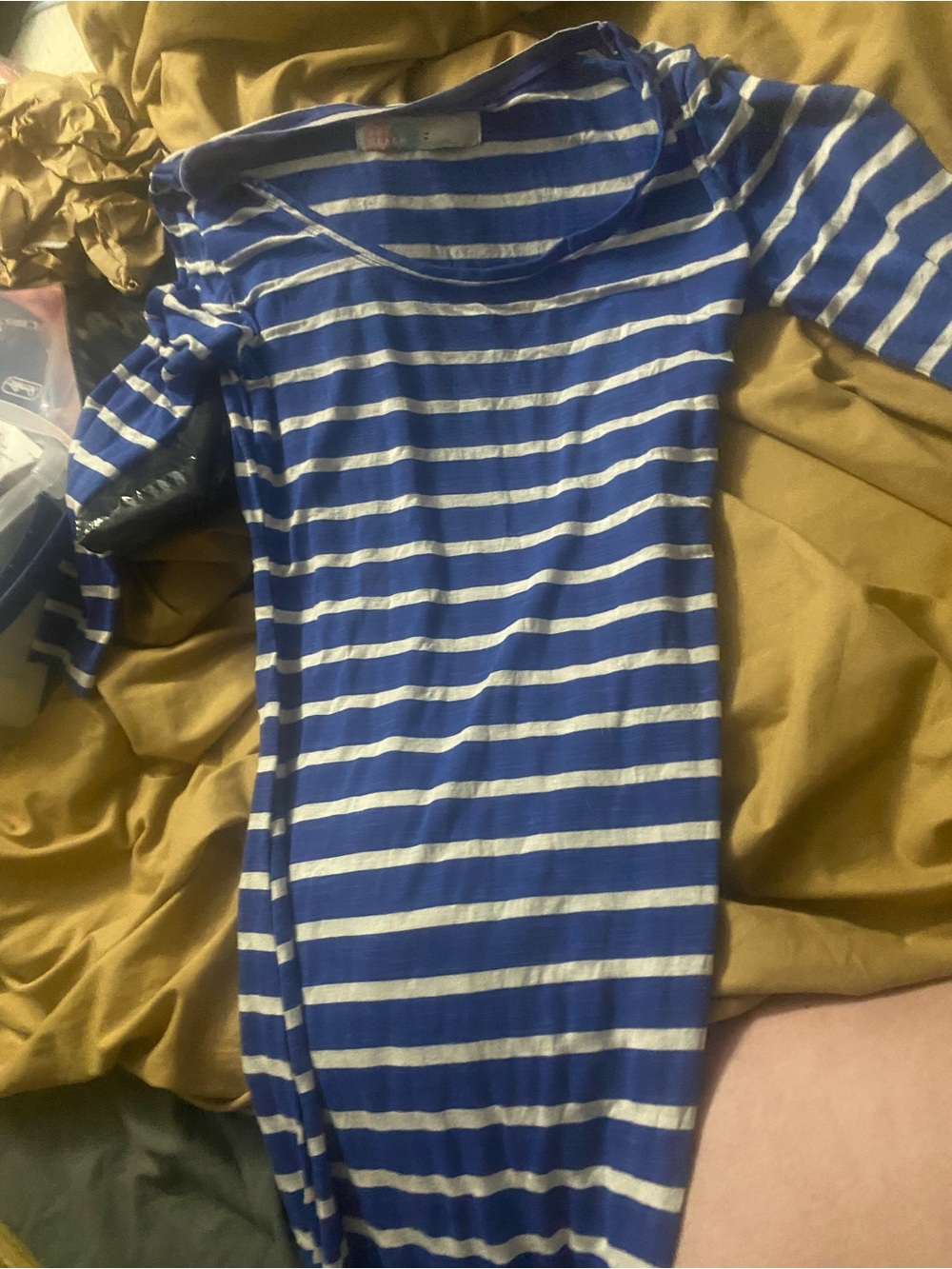 Free People Beach Blue and White Striped Dress
